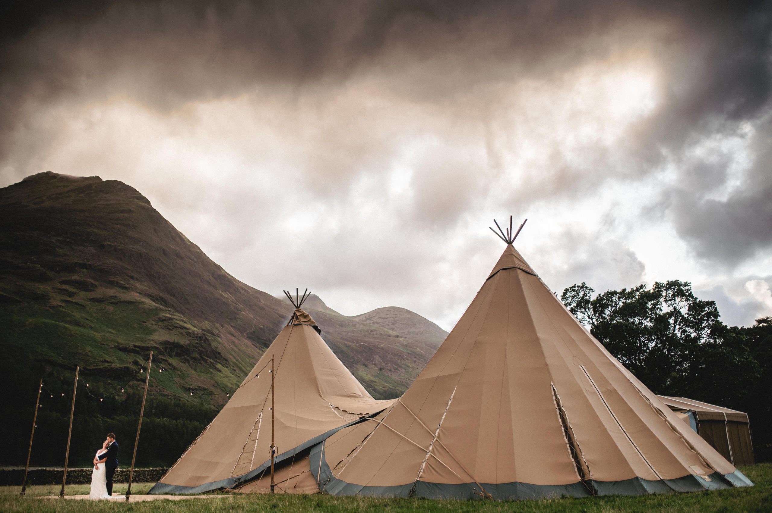 Nordic tipi exterior in the Lake District