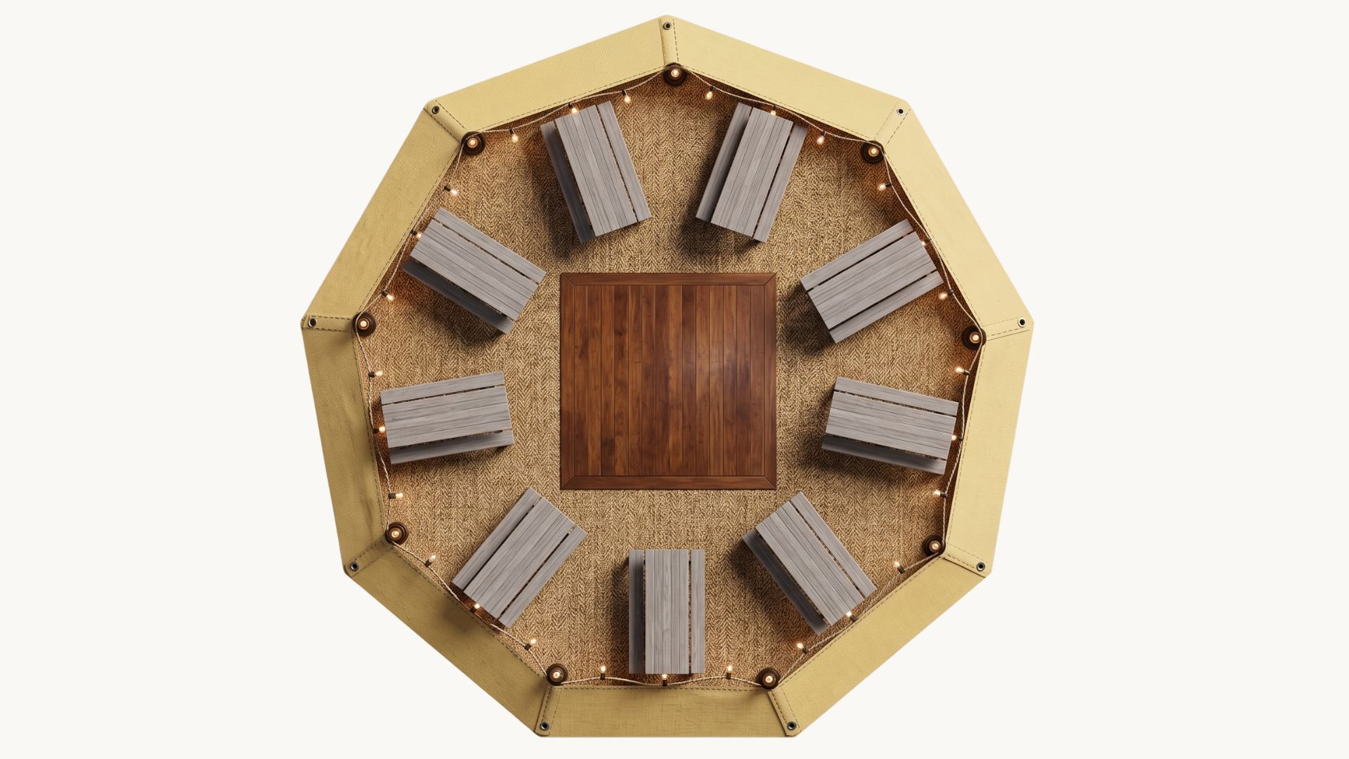 Floor plan for 1 Giant Tipi