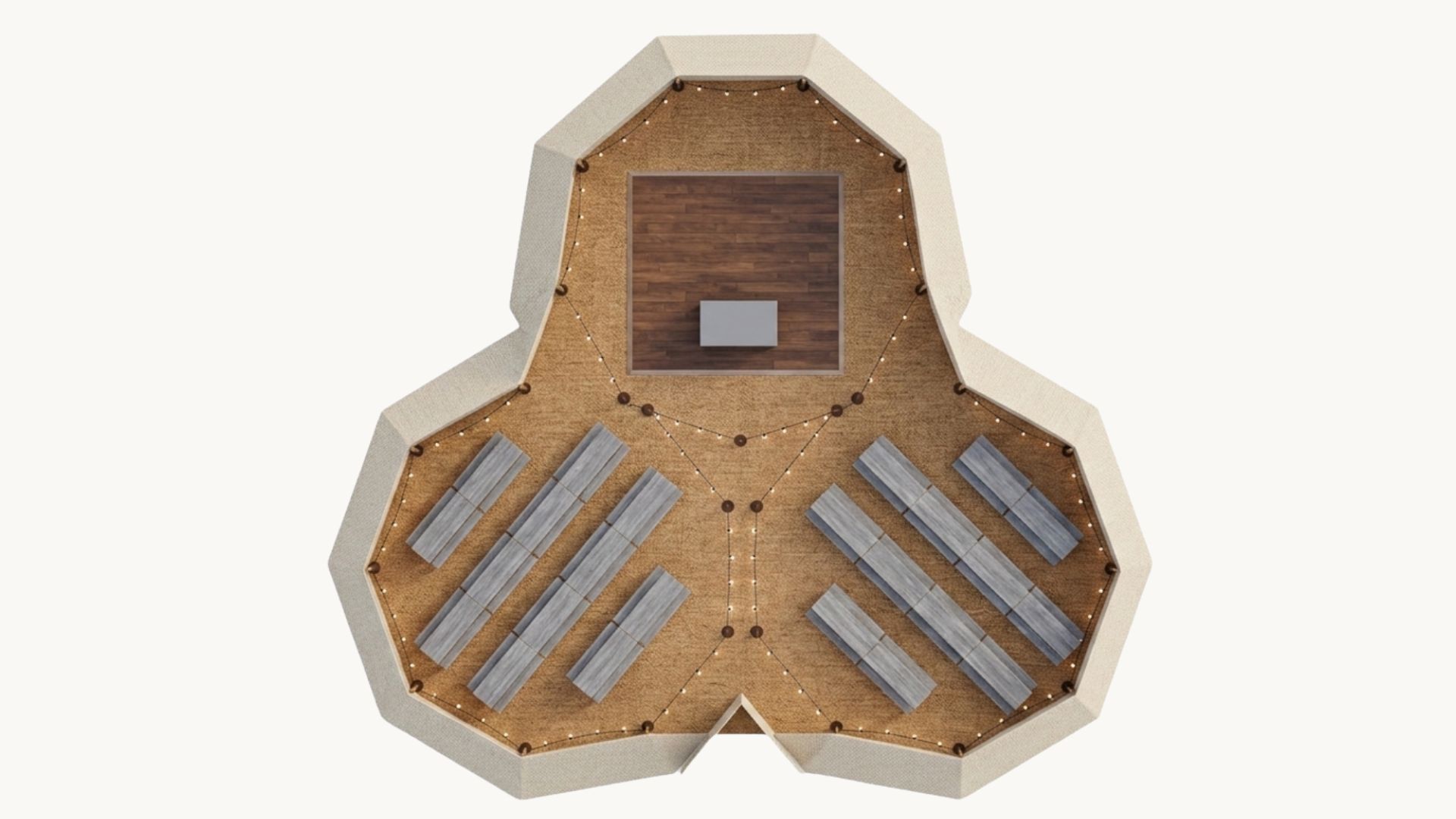 Floor plan for 3 Giant Tipis